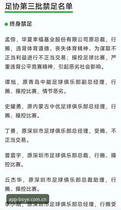 足协第三批禁足名单事件深度分析：从17人终身禁赛看中国足球反腐决心